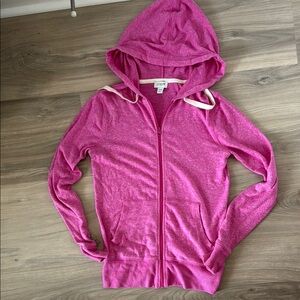 J. Crew Fuchsia Zip-Up Hoodie